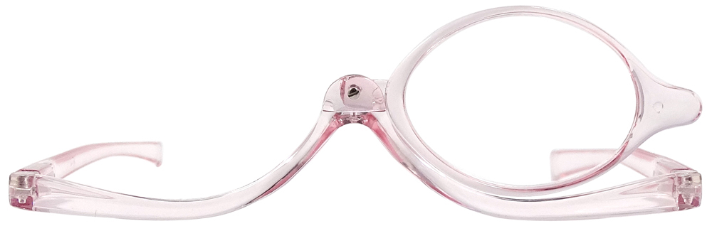 Schminkbrille mit Lupenglas Rosa +1.5