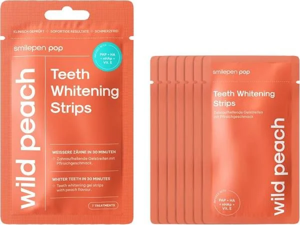 smilepen Pop Teeth Whit Strips Wi Peach 7 x 2 Stück