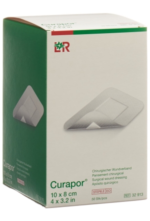 CURAPOR Chirurgisch Wundverband 10x8cm st 50 Stück CURAPOR Chirurgisch Wundverband 10x8cm st 50 Stück