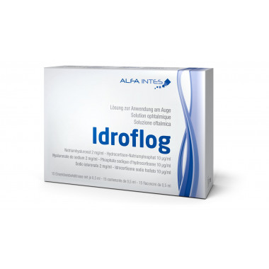 IDROFLOG Lösung zur Anwendung am Auge 15 Monodos 0.5ml