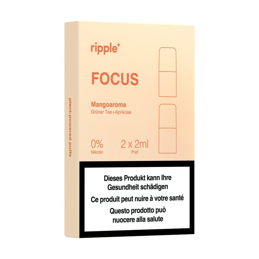 RIPPLE+ FOCUS Mangoaroma Grüner Tee + Aprikose