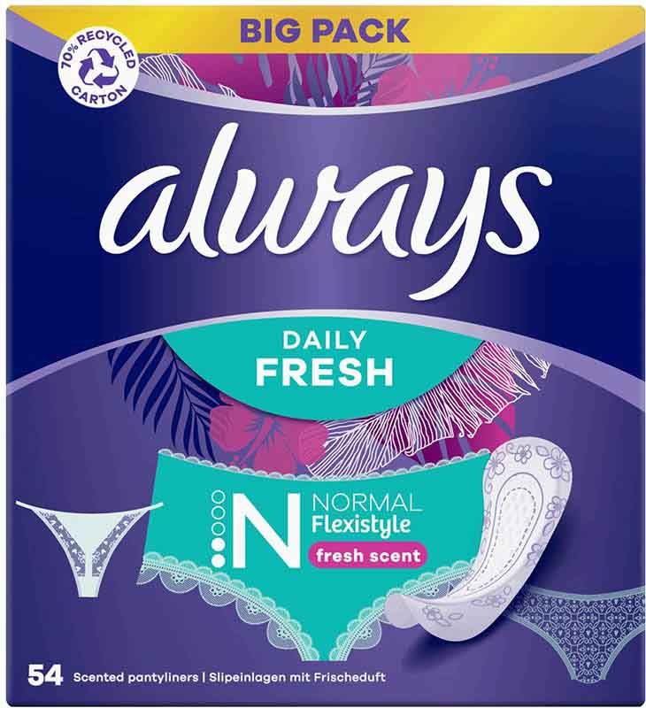 ALWAYS Slipeinlage Flexi Normal Frisch BigPack 54 Stück