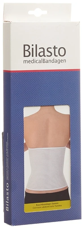 Bilasto Bauchbandage Damen XL weiss Klett