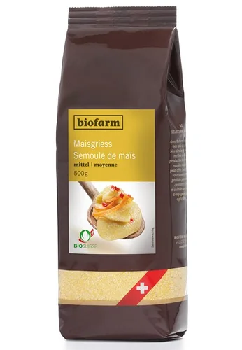 Biofarm Maisgriess mittel Knospe 500g