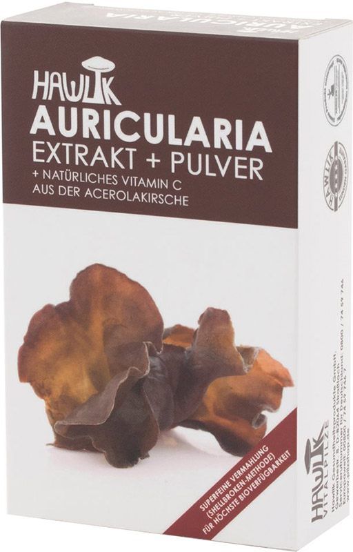 HAWLIK Auricularia Extrakt + Pulver Kaps 60 Stück