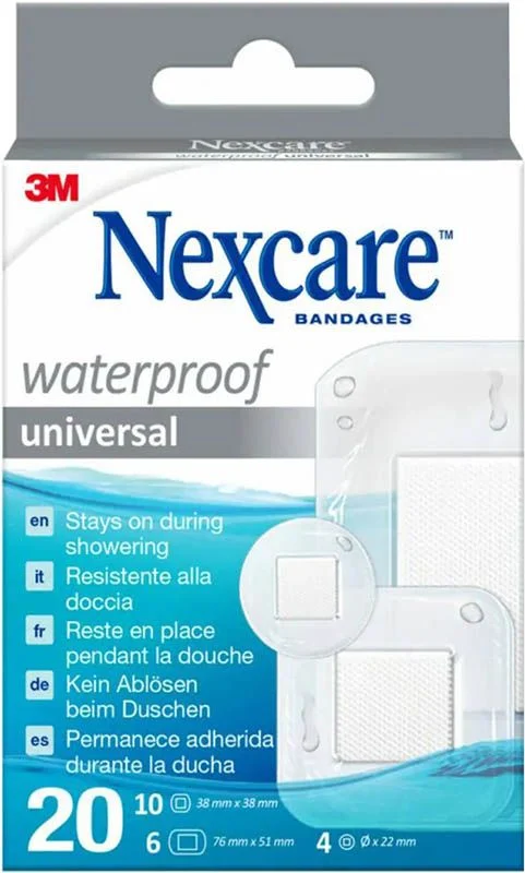 3M NEXCARE Waterproof univer Pflaste Gröss 20 Stück 3M NEXCARE Waterproof univer Pflaste Gröss 20 Stück