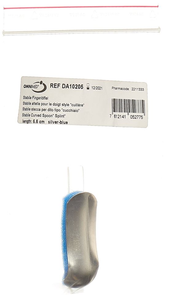 OMNIMED DALCO Fingerlöffel 5.5cm silber blau OMNIMED DALCO Fingerlöffel 5.5cm silber blau