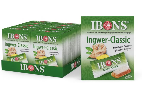 IBONS Ingwer Bonbon Display Classic 10x60g