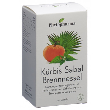 Phytopharma Kürbis Sabal Brennnessel Kapseln 100 Stück Phytopharma Kürbis Sabal Brennnessel Kapseln 100 Stück