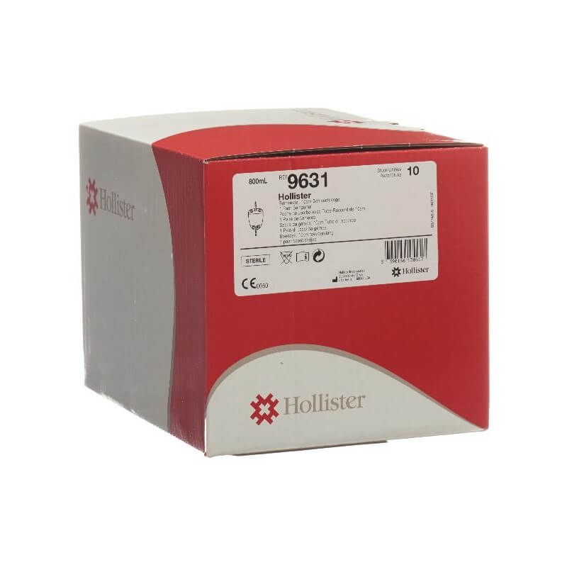 Hollister Urin-Beinbeutel 800ml mit Ableitungsschlauch 10cm Rücklaufsperre steril 10 Stück