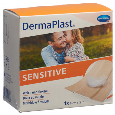 Dermaplast Sensitive Schnellverband 6cmx5m hautfarbig Rolle Dermaplast Sensitive Schnellverband 6cmx5m hautfarbig Rolle