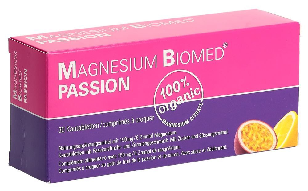 Magnesium Biomed Kautabletten Passion 30 Stück Magnesium Biomed Kautabletten Passion 30 Stück