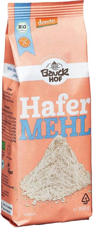 BAUCKHOF Hafermehl Vollkorn glutenfr 350g BAUCKHOF Hafermehl Vollkorn glutenfr 350g