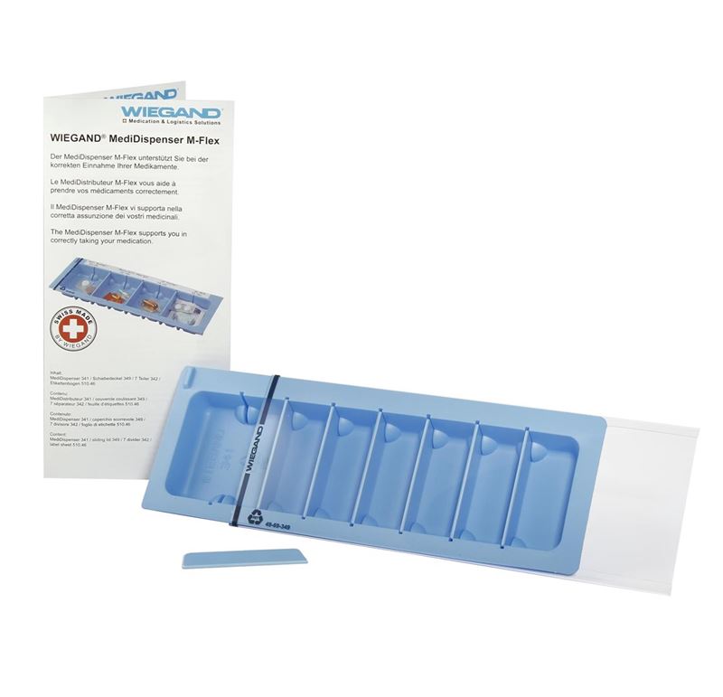 Wiegand MediDispenser M-Flex 22.8x8.1cm mit 7 Teilern