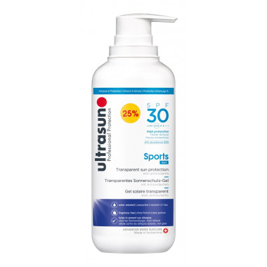 Ultrasun Sports Gel SPF 30 -25% Dispenser 400ml Ultrasun Sports Gel SPF 30 -25% Dispenser 400ml
