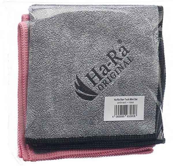 HA-RA Star-Tuch Mini Set anthrazit+rosa 2 Stück HA-RA Star-Tuch Mini Set anthrazit+rosa 2 Stück