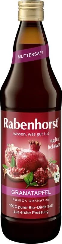 Rabenhorst Granatapfel Muttersaft Bio Flasche 750 ml 6 Flaschen