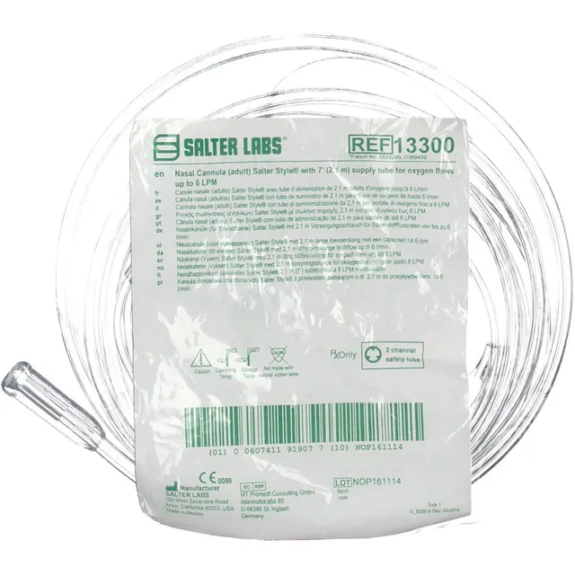 Salter LABS O2 Brille Erwachsene 2.1 m 6 LPM Nasenbrille 50