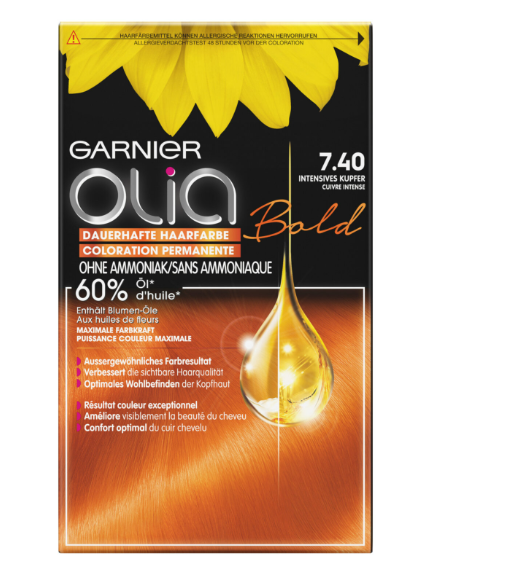 OLIA Haarfarbe 7.40 Intensives Kupfer