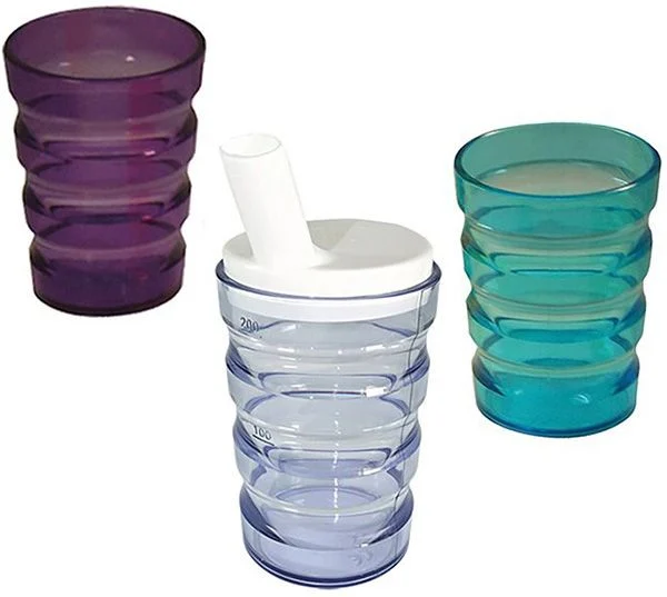 Sundo Rillenbecher auslaufsicher 200ml blau