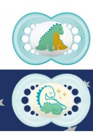 MAM Day & Night Nuggi Silikon 16-36 Monate 1x Original 1x Night