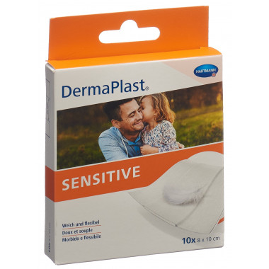 Dermaplast Sensitive Schnellverband 8x10cm weiss 10 Stück Dermaplast Sensitive Schnellverband 8x10cm weiss 10 Stück