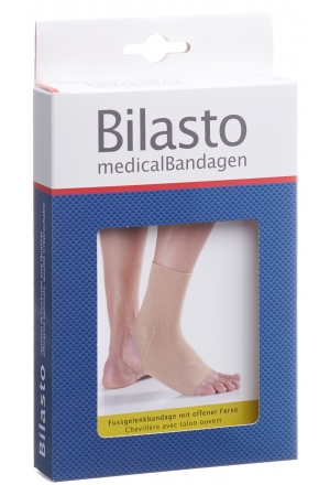 BILASTO Fussgelenkbandage XL Ferse offen beige