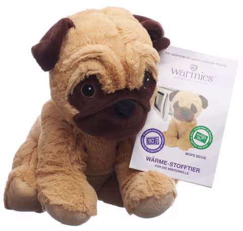 Warmies® Wärmestofftier Mops beige