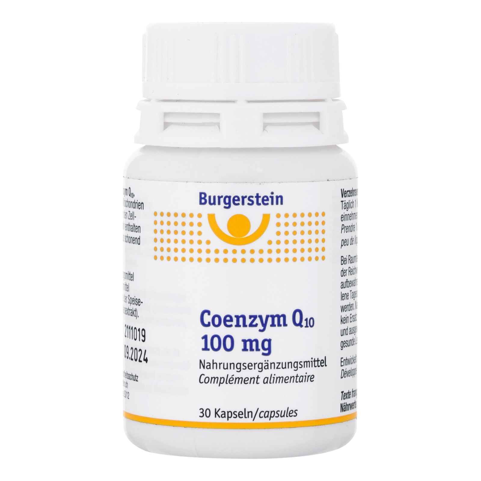 BURGERSTEIN Coenzym Q10 Kapseln 100mg 30 Stück BURGERSTEIN Coenzym Q10 Kapseln 100mg 30 Stück