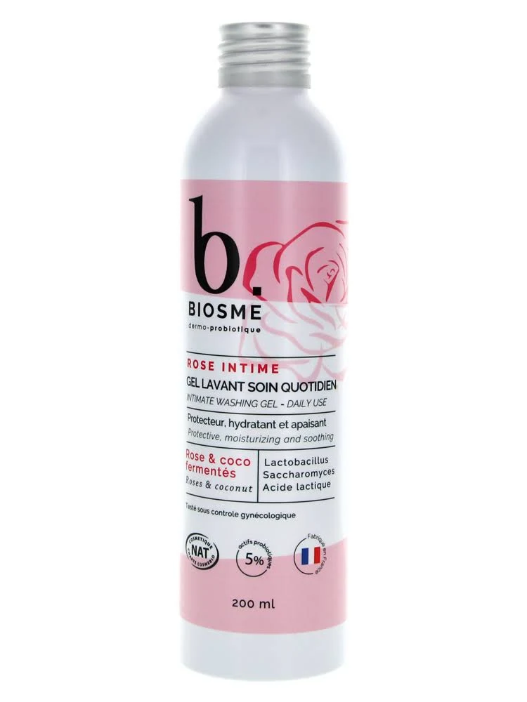 Biosme Waschgel Intimpflege Rose schützend mit Probiotika 200 ml Biosme Waschgel Intimpflege Rose schützend mit Probiotika 200 ml