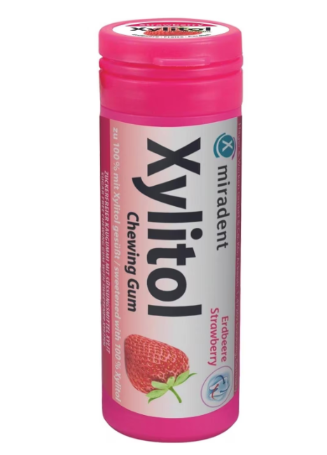 Miradent Xylitol Kaugummi for Kids Erdbeere 30 Stück Miradent Xylitol Kaugummi for Kids Erdbeere 30 Stück