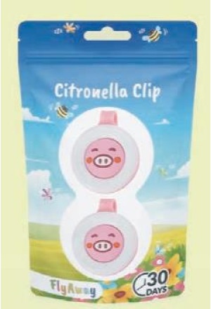 FLYAWAY Citronella-Clip Pig Duopack 2 Stück FLYAWAY Citronella-Clip Pig Duopack 2 Stück