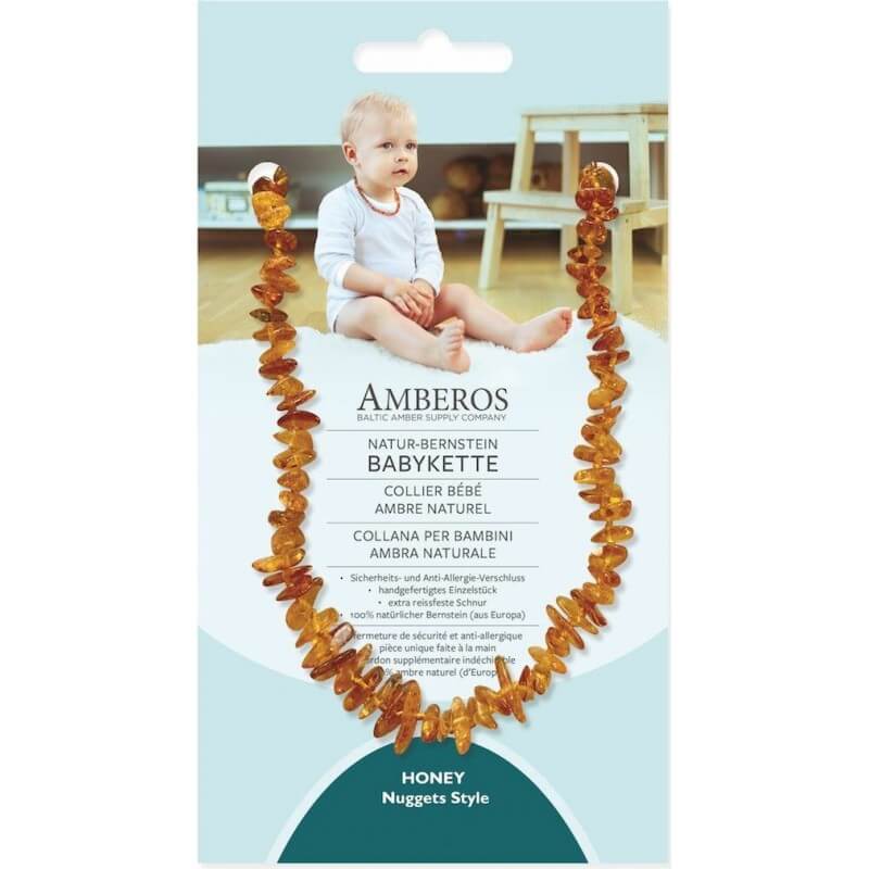AMBEROS Natur Bernsteinkette Baby Nuggets Honey AMBEROS Natur Bernsteinkette Baby Nuggets Honey