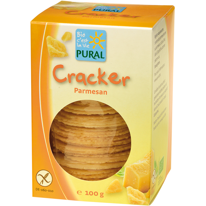 Pural Cräcker Parmesan glutenfrei Bio 100g Pural Cräcker Parmesan glutenfrei Bio 100g