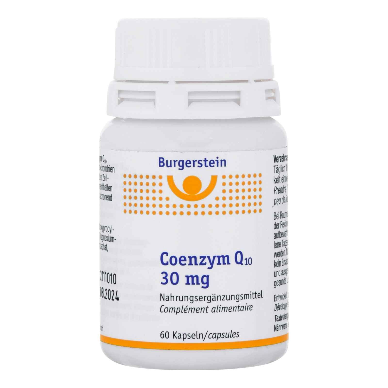BURGERSTEIN Coenzym Q10 Kapsel 30mg 60 Stück BURGERSTEIN Coenzym Q10 Kapsel 30mg 60 Stück