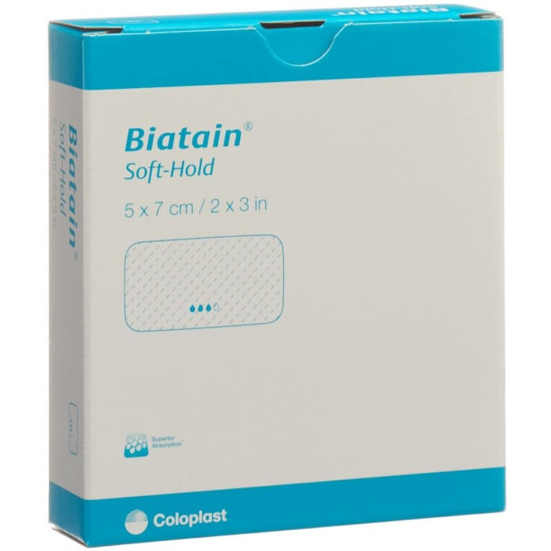 Biatain Soft-Hold Schaumverband 5x7cm 5 Stück