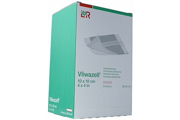 Vliwazell Saugkompresse 10x10cm steril 60 Stück