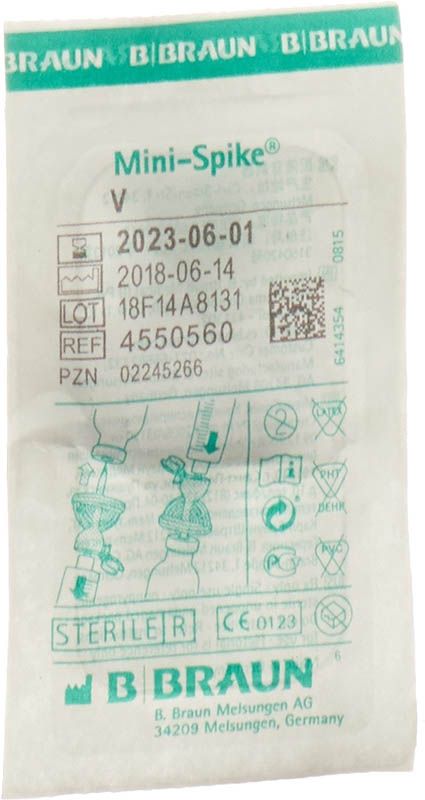 MINI SPIKE V Entnahmekanüle mit Ventil grün