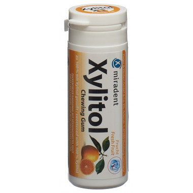 Miradent Xylitol Kaugummi Frucht 30 Stück Miradent Xylitol Kaugummi Frucht 30 Stück