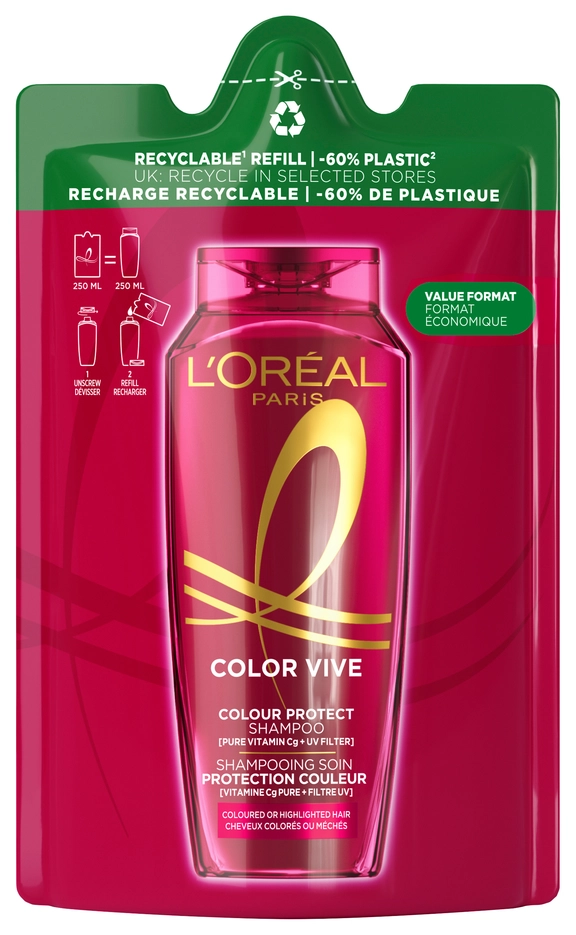 Elseve Colorglanz Shampoo Nachfüllung Pflegesystem 250ml