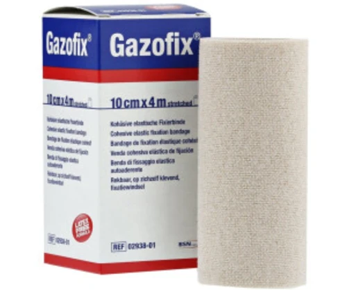 Gazofix kohäsive Fixierbinde 10 cm x 4 m haftend latexfrei
