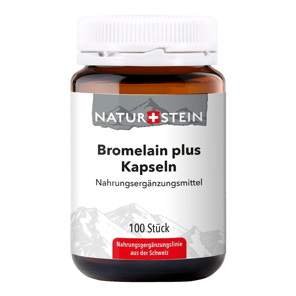 NATURSTEIN Bromelain plus Kapseln Glas 100 Stück