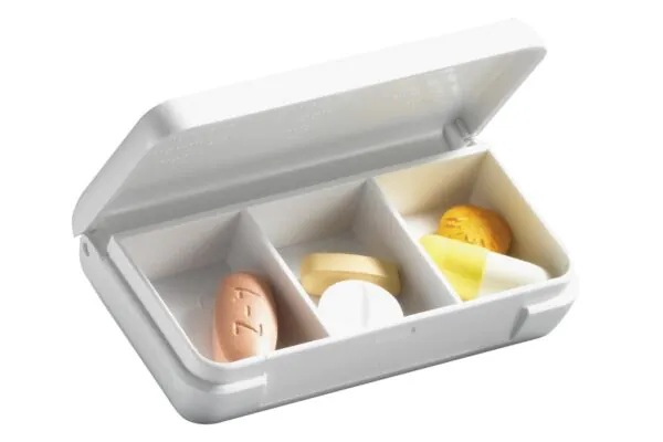 Supair Tablettendose petit 1 Tag 3 Fächer weiss