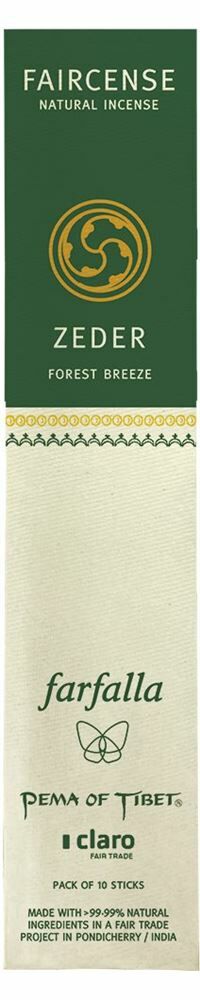 FAIRCENSE Räucherstäbchen Zeder/For Breeze 10 Stück