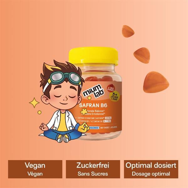 MiumLab Kids Gummies Safran B6 30 Stück