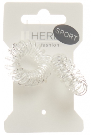 Herba Sport Haarbinder Ø3.8cm transparent 2 Stück