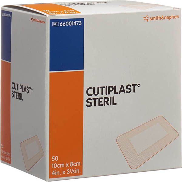 Cutiplast Steril Wundverband 10cmx8cm weiss 50 Stück