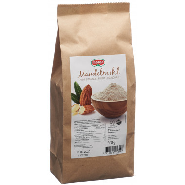 Morga Mandelmehl entölt glutenfrei Bio 500g Morga Mandelmehl entölt glutenfrei Bio 500g