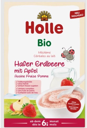 HOLLE Milchbrei Hafer Apfel Erdbeere Bio 250g
