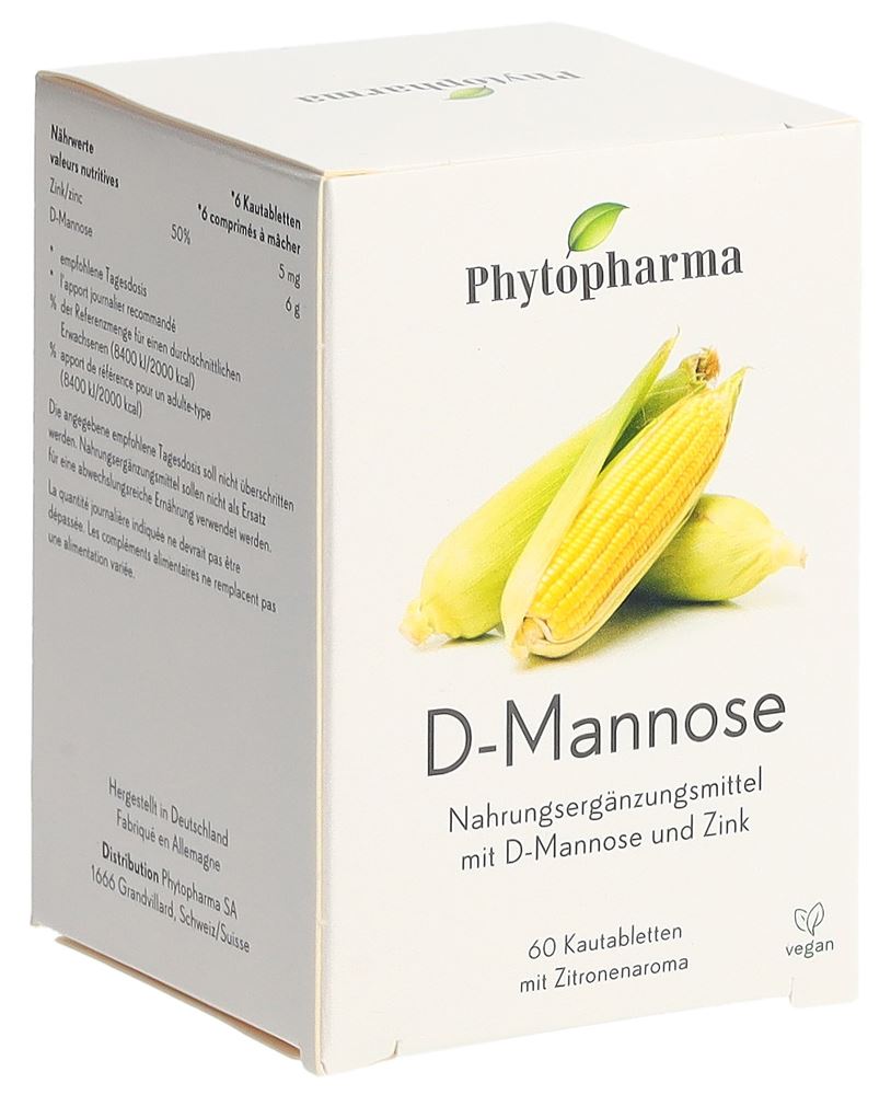 Phytopharma D-Mannose KauTabletten Ds 60 Stück Phytopharma D-Mannose KauTabletten Ds 60 Stück